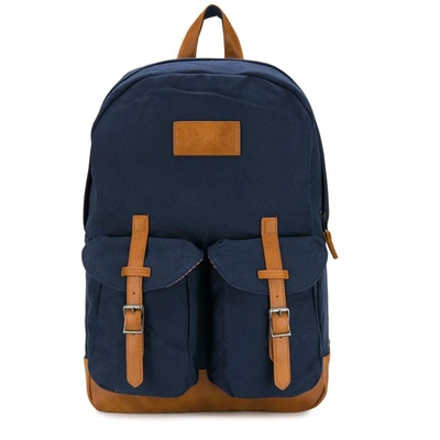 Shop Mc2 Saint Barth Blue Canvas Backpack