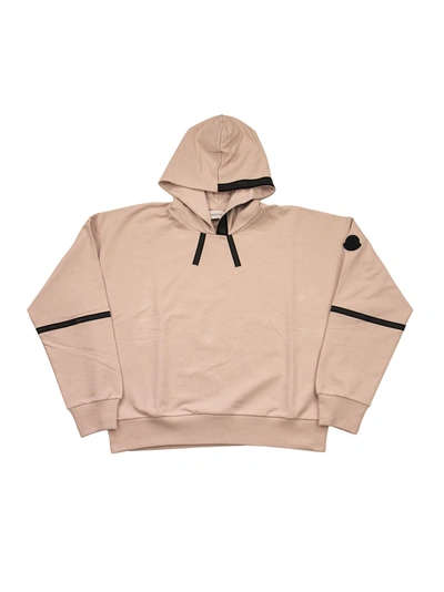 Shop Moncler Hooded Sweatshirt In Rose