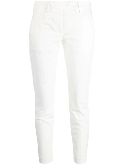 Shop Dondup Mid-rise Skinny Trousers In White