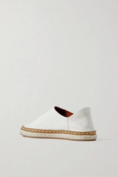 Shop Rag & Bone Canyon Leather Collapsible-heel Espadrilles In White