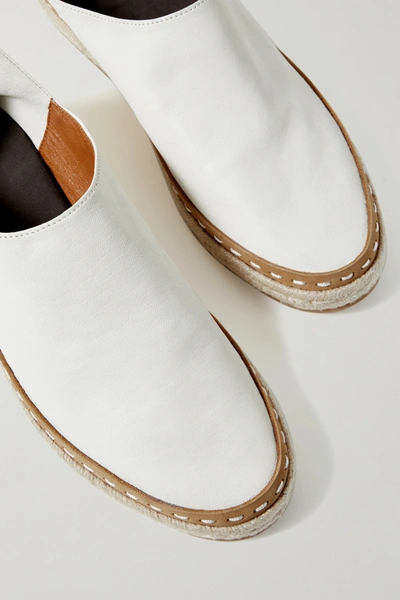 Shop Rag & Bone Canyon Leather Collapsible-heel Espadrilles In White
