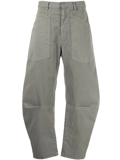 Shop Nili Lotan Balloon-leg Cargo Trousers In Grey