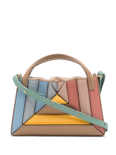 Shop Mlouye Panelled Tote Bag In Multicolour