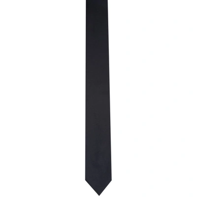 Shop Ermenegildo Zegna Brown & Navy Silk Jacquard Tie In A Brown