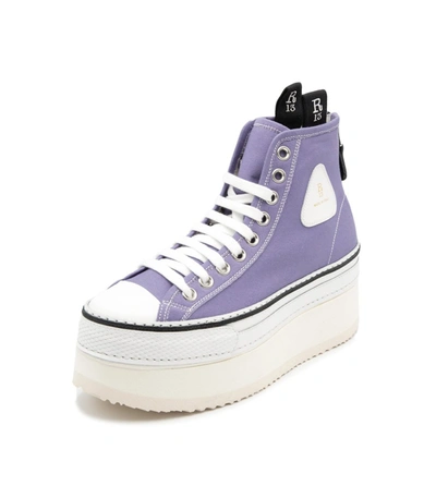 Shop R13 Platform High Top Sneaker In Lilac In Purple