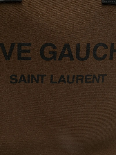 Shop Saint Laurent Rive Gauche Tote Bag In Green