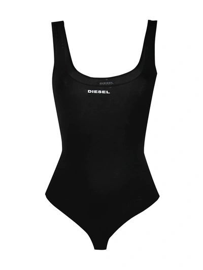 Shop Diesel Logo-print Sleeveless Body In Black