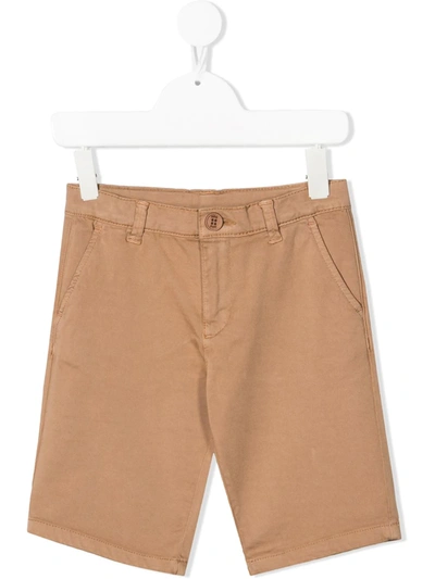 Shop Douuod Mid-rise Knee-length Shorts In Neutrals