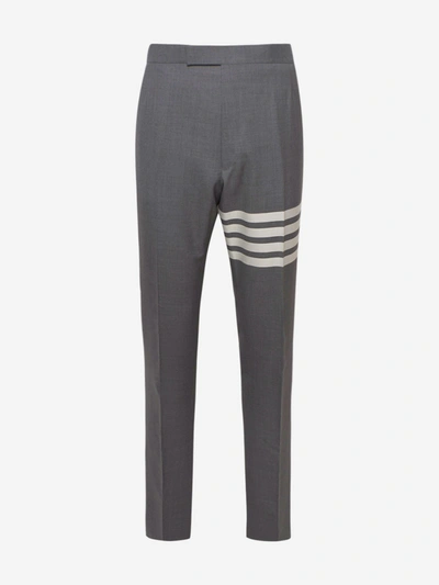 Shop Thom Browne Grey Pants