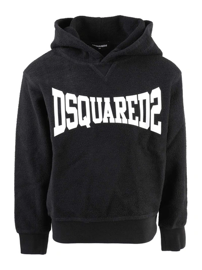 Shop Dsquared2 Logo Hoodie In Black