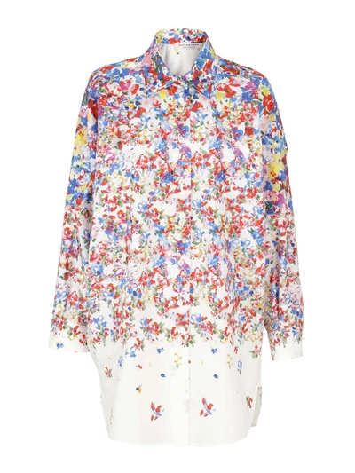 Shop Philosophy Di Lorenzo Serafini Floral Printed Shirt In Multicolour