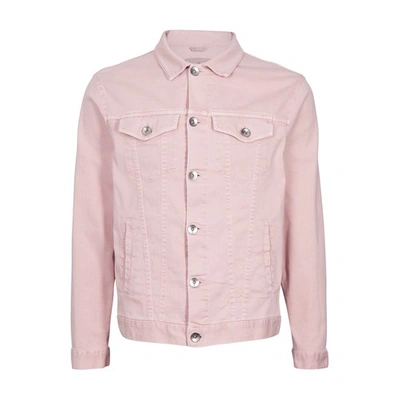 Shop Brunello Cucinelli Denim Four-pocket Jacket In Rose Flamant