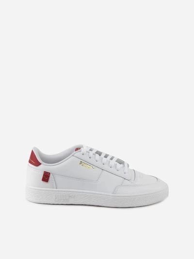 Shop Puma Ralph Sampson Mc Clean Leather Sneakers In White