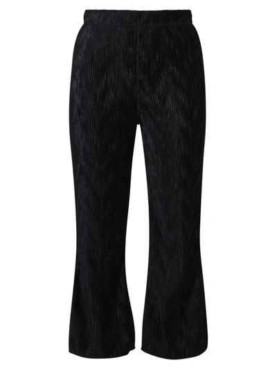 Shop Ganni Pleated Trousers In Black