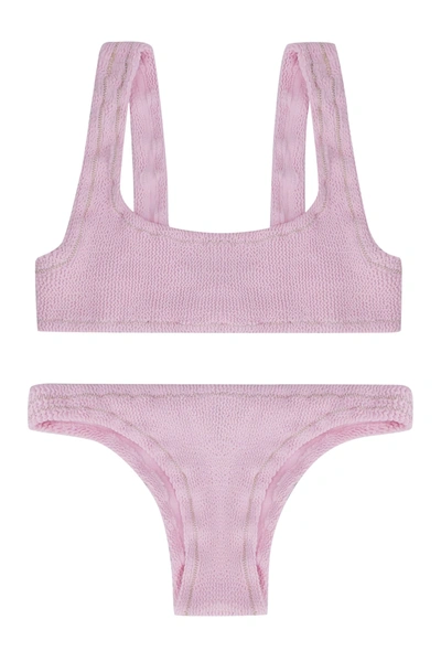 Shop Reina Olga Ginny Boobs Scrunch Bikini In Pink