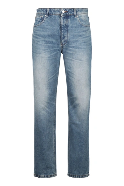 Shop Ami Alexandre Mattiussi 5-pocket Straight-leg Jeans In Denim