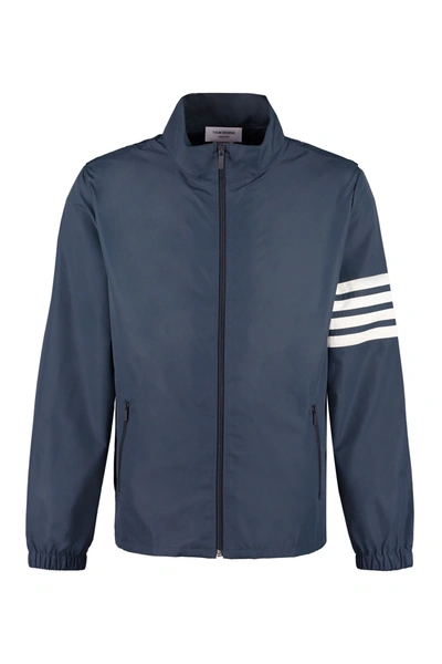 Shop Thom Browne Techno Nylon Windbreaker-jacket In Blue