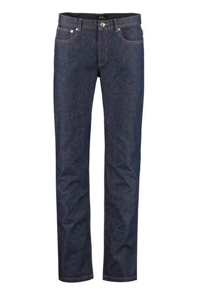 Shop Apc 5-pocket Jeans In Denim