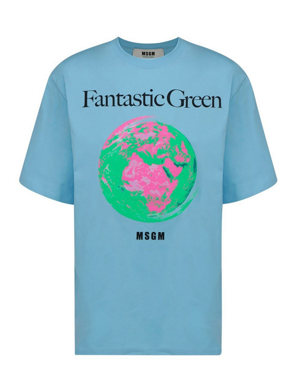 Msgm Kids Fantastic Green T-shirt