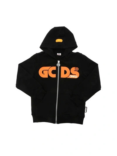 Shop Gcds Neon Logo Sweatshirt In Black