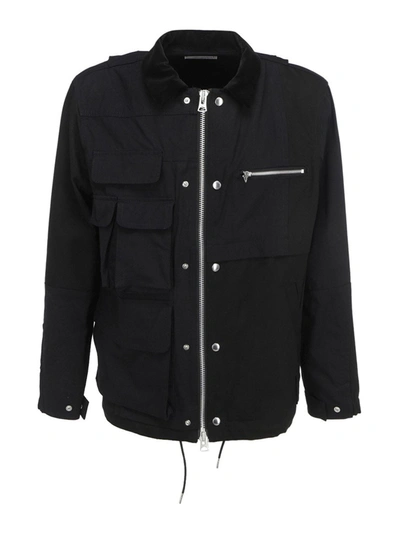 Shop Sacai Cotton-blend Jacket In Black