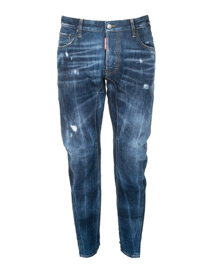 Shop Dsquared2 Tidy Biker Jeans In Blue