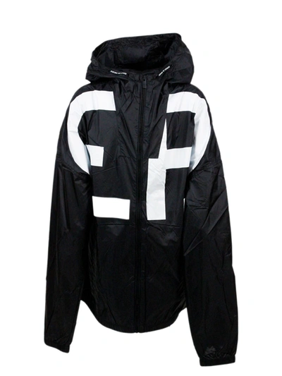 Shop Emporio Armani Kids Windproof Jacket In Black