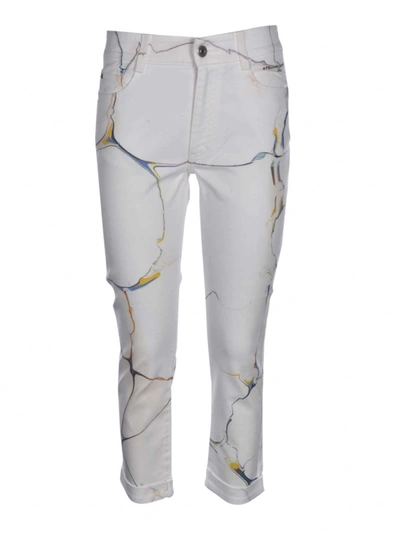 Shop Stella Mccartney Marbled Jeans In White