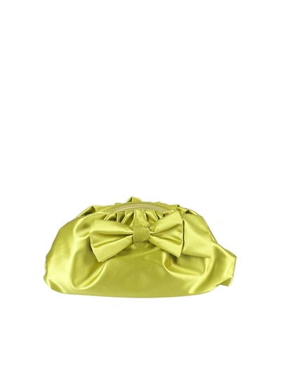 Shop Red Valentino Laminated Clutch Bag In Yellow
