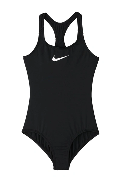 Shop Nike Swim Essential Racerback One-piece In Black