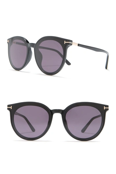 Tom Ford 63mm Round Sunglasses In 01a | ModeSens