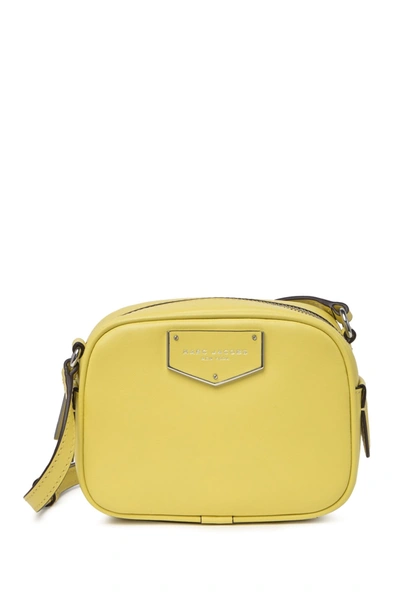 Shop Marc Jacobs Voyager Square Crossbody Bag In Lemon