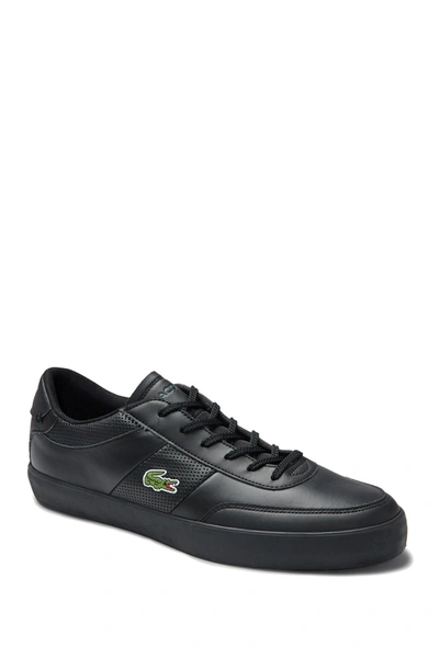 Shop Lacoste Court Master Leather Sneaker In 02h Blk/blk