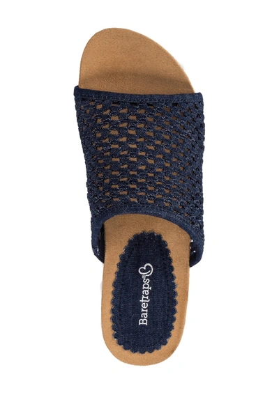 Shop Baretraps Flossy Woven Wedge Sandal In Dark Denim