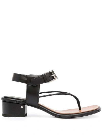 Shop Laurence Dacade Ankle-strap Block-heel Sandals In Black