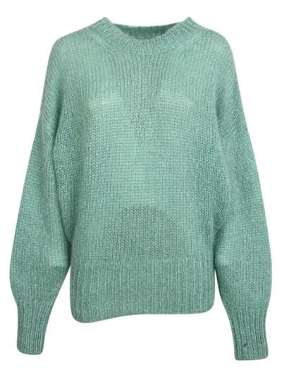 Shop Isabel Marant Crewneck Knitted Sweater In Green