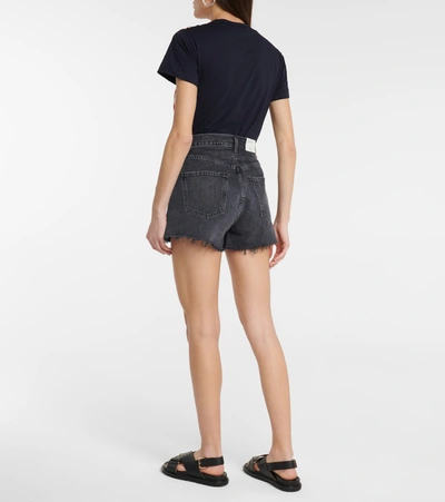 Citizen Of Humanity + Net Sustain Marlow Distressed Organic Denim Shorts In Black