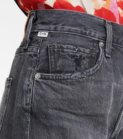 Citizen Of Humanity + Net Sustain Marlow Distressed Organic Denim Shorts In Black