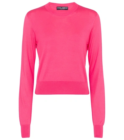 Shop Dolce & Gabbana Silk Sweater In Pink