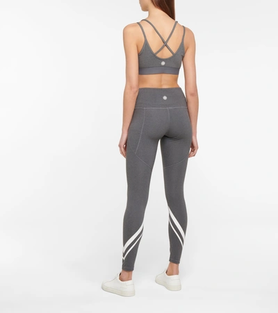 Shop Tory Sport Stretch-jersey Sports Bra In Grey