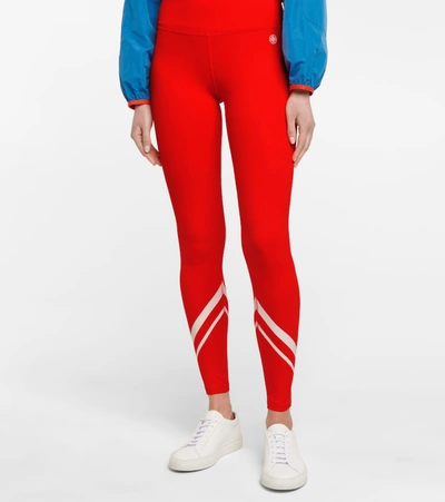 Shop Tory Sport High-rise Leggings In Red