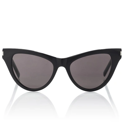 Shop Saint Laurent Sl 425 Cat-eye Sunglasses In Black-black-black