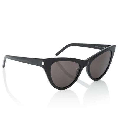 Shop Saint Laurent Sl 425 Cat-eye Sunglasses In Black-black-black