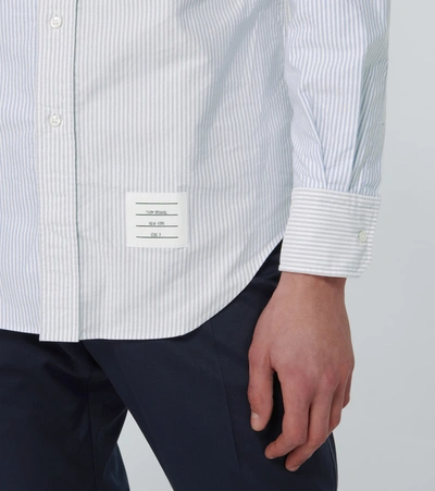 Shop Thom Browne Fun-mix Long-sleeved Striped Shirt In Multicoloured