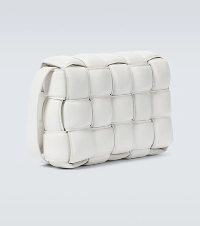 Shop Bottega Veneta Padded Cassette Shoulder Bag In White