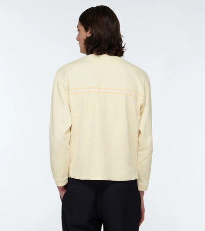 Shop Erl Cotton Crewneck Sweater In Neutrals