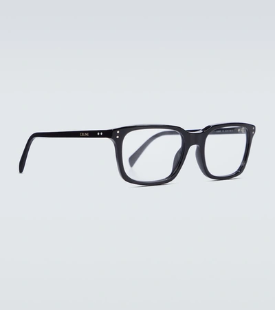 Shop Celine Square-frame Acetate Glasses In Black