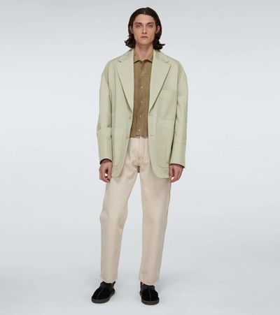 Shop Jacquemus Le Caban Santon Blazer In Green