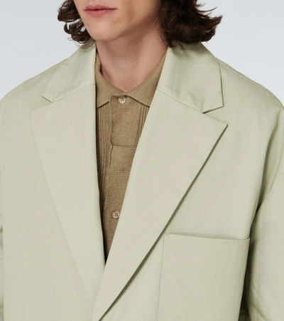 Shop Jacquemus Le Caban Santon Blazer In Green