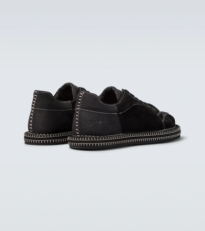 Shop Jacquemus Les Chaussures Blé Paneled Sneakers In Black